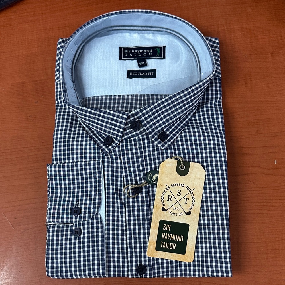 Black and White Checkered Men's Shirt